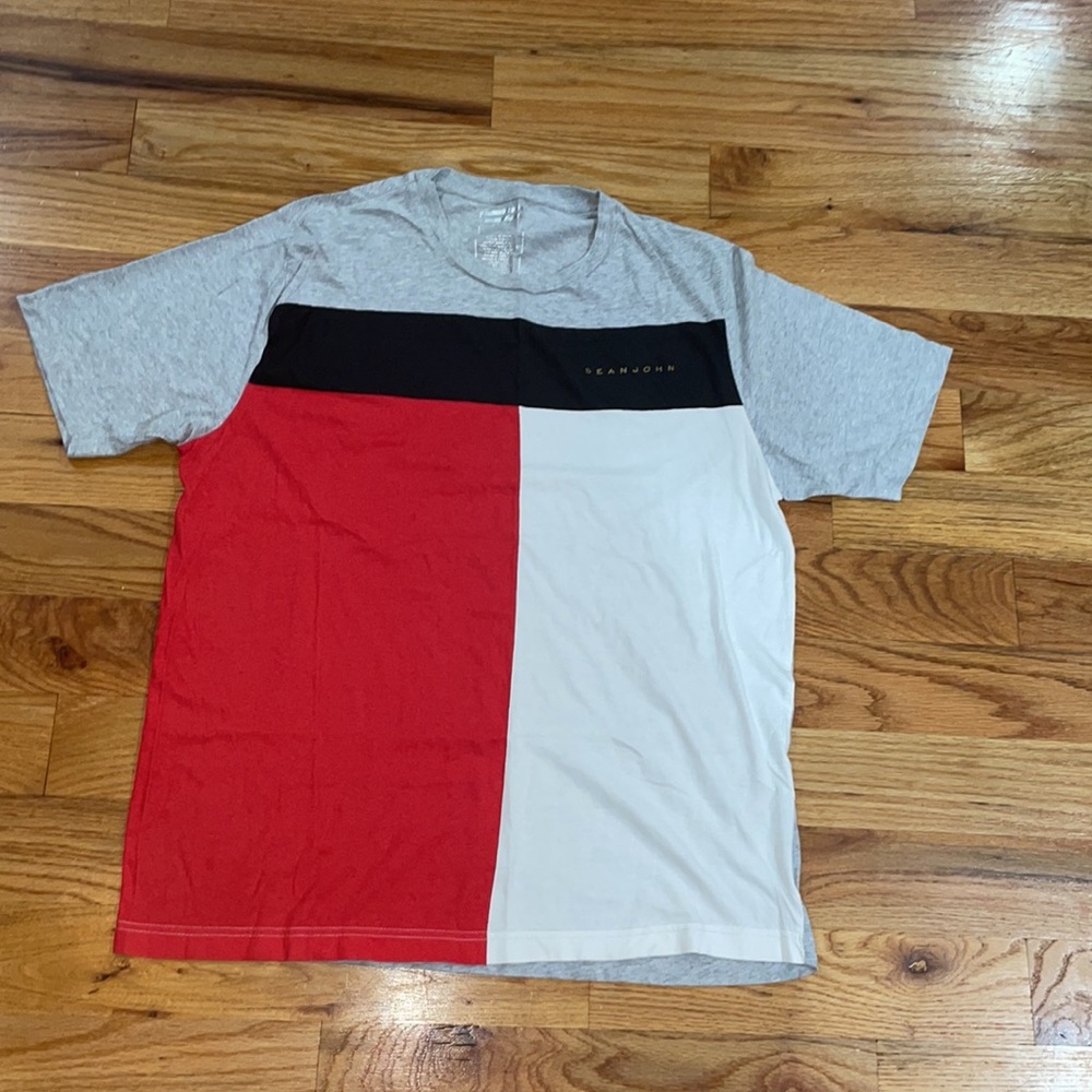 NEW Sean John 3 color Colourblock Tee T Shirt Shirt XL
